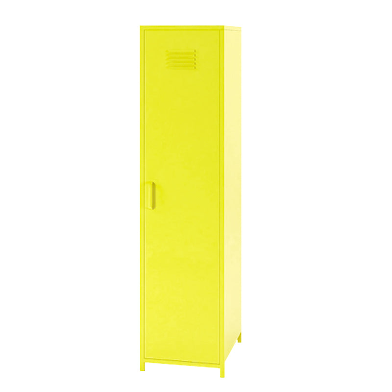 1-Door Wardrobe Closet 66.5"H Contemporary Steel Wardrobe Armoire with Legs