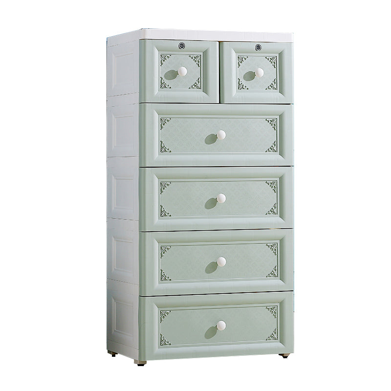 Non-Hanging Wardrobe Armoire Contemporary Plastic Storage Cabinet