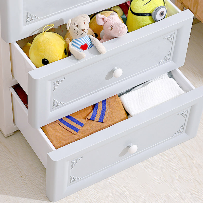 Non-Hanging Wardrobe Armoire Contemporary Plastic Storage Cabinet