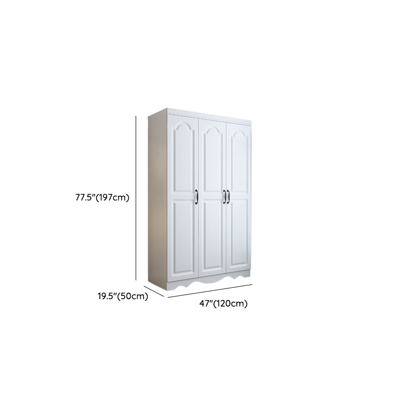 White Engineered Wood Wardrobe Closet Modern Wardrobe Armoire