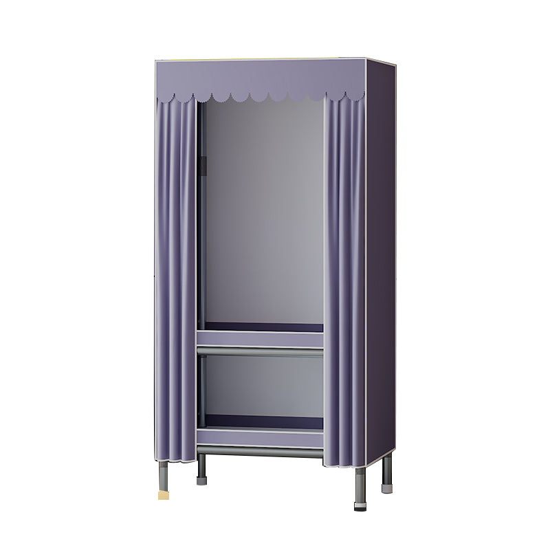 Metal Wardrobe Cabinet with Shelves Modern Wardrobe Armoire for Home
