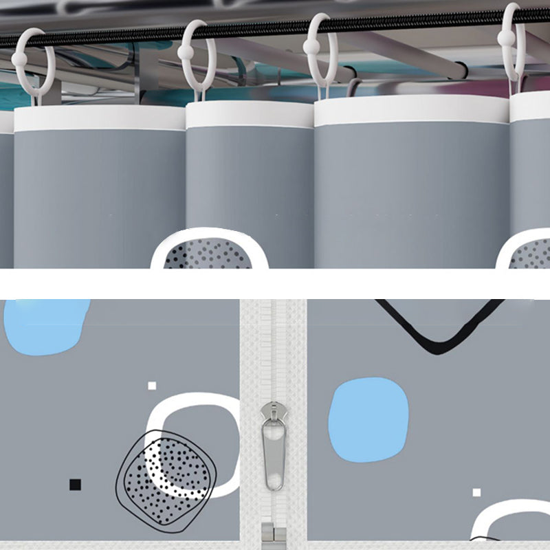 Metal Wardrobe Cabinet with Shelves Modern Wardrobe Armoire for Home