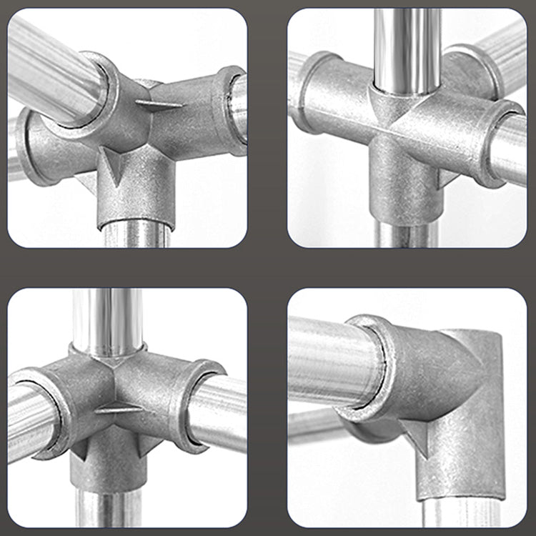 Metal Wardrobe Armoire with Shelves Contemporary Wardrobe Closet