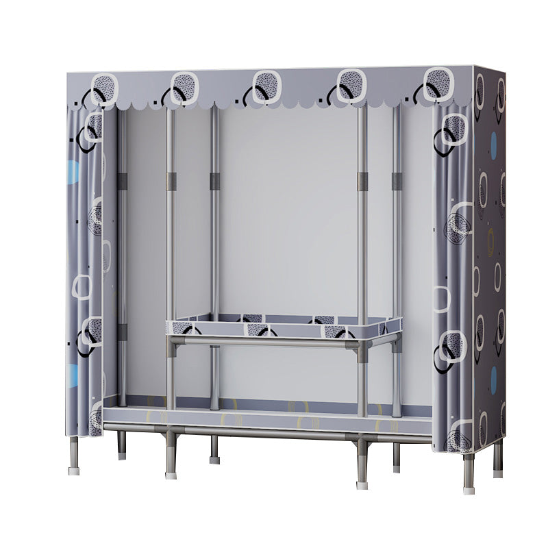 Metal Wardrobe Armoire with Shelves Contemporary Wardrobe Closet