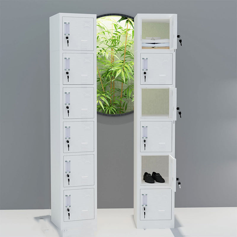 15"L White Wardrobe Armoire Modern Storage Cabinet for Home Use