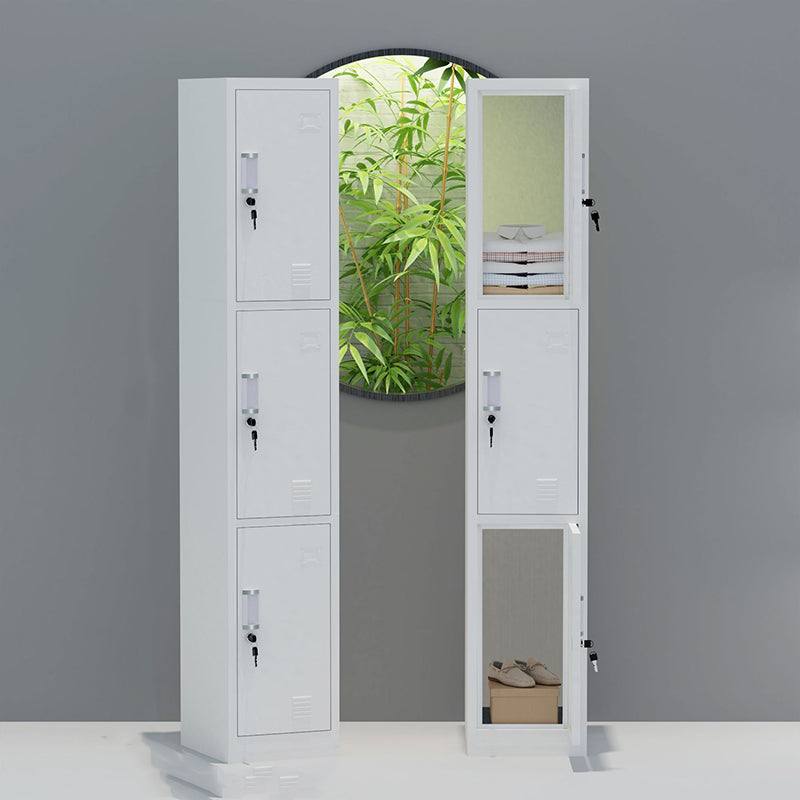 15"L White Wardrobe Armoire Modern Storage Cabinet for Home Use