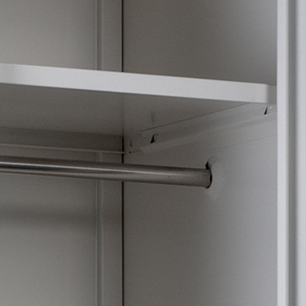 15"L White Wardrobe Armoire Modern Storage Cabinet for Home Use