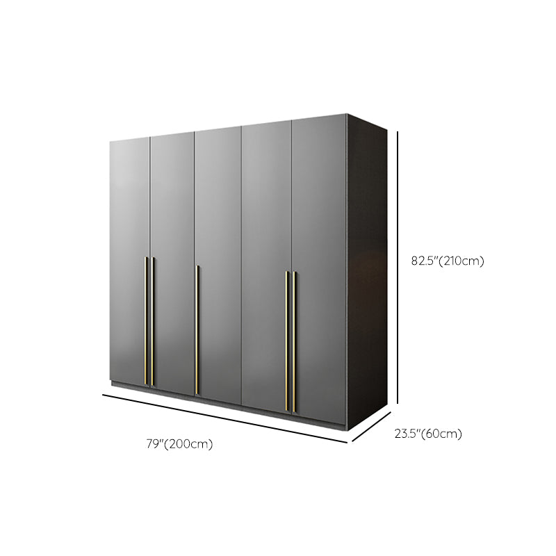 Black Colour Wooden Wardrobe Soft Close Drawer Wardrobe Closet for Home