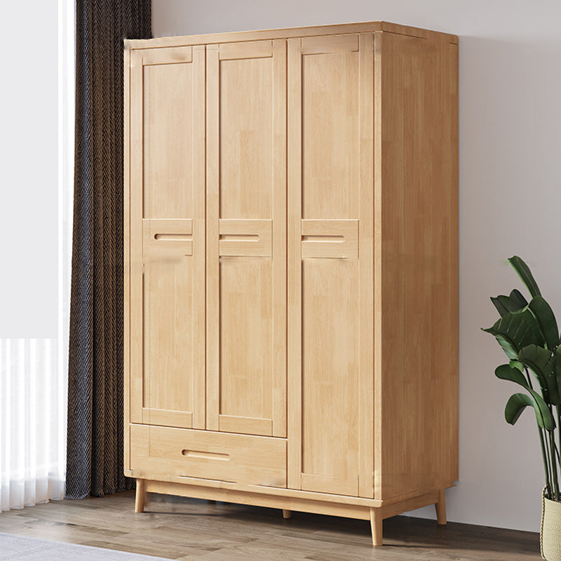 Contemporary Rubberwood Storage Cabinet Matte Finish Cabinet for Home