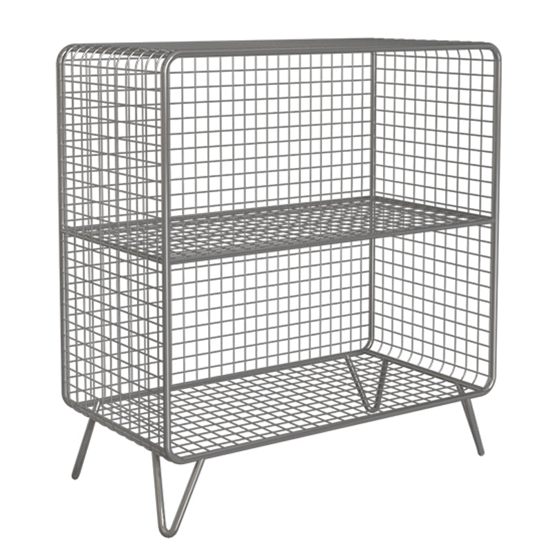 Industrial Antique Finish Shelf Bookcase Metal Etagere Bookshelf