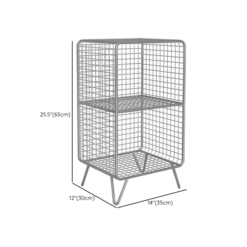 Industrial Antique Finish Shelf Bookcase Metal Etagere Bookshelf