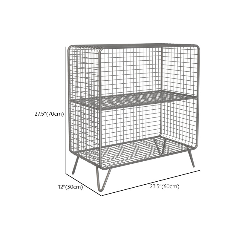 Industrial Antique Finish Shelf Bookcase Metal Etagere Bookshelf