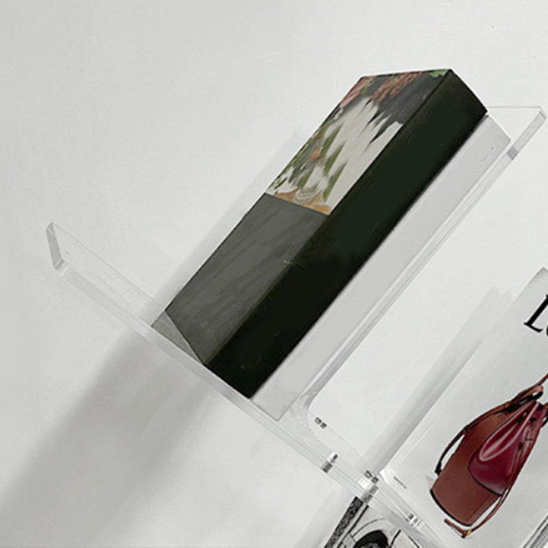 Modern Antique Finish Shelf Bookcase Acrylic Book Shelf with Shelves