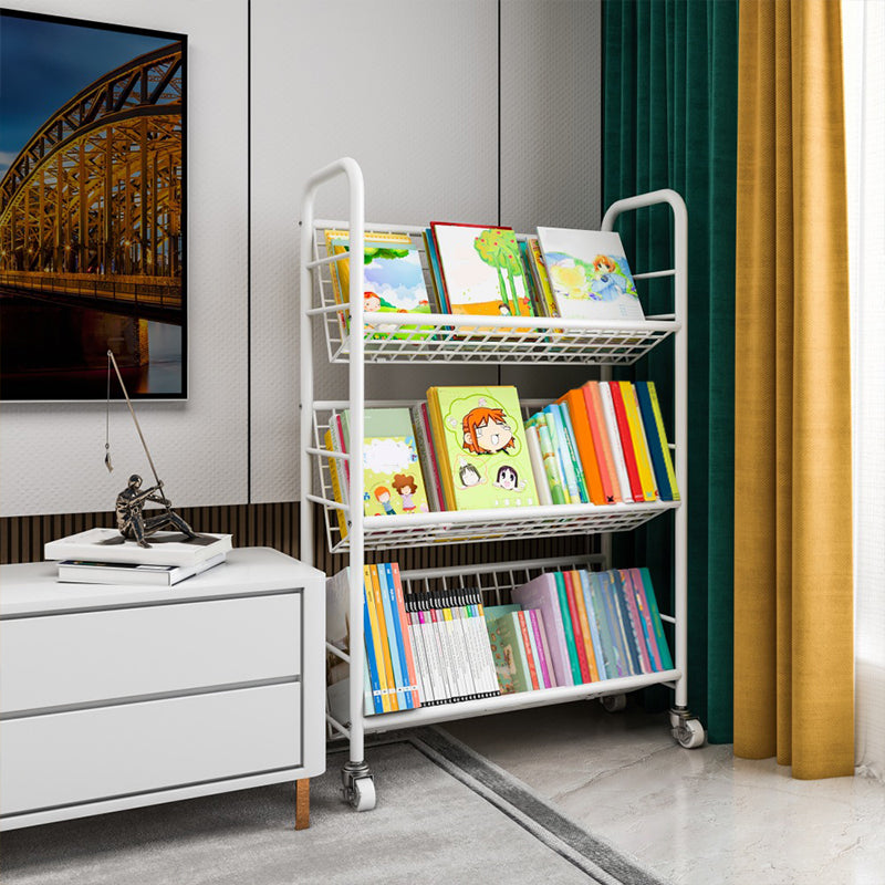 Shelves Included Standard Bookshelf Metal Contemporary Bookcase