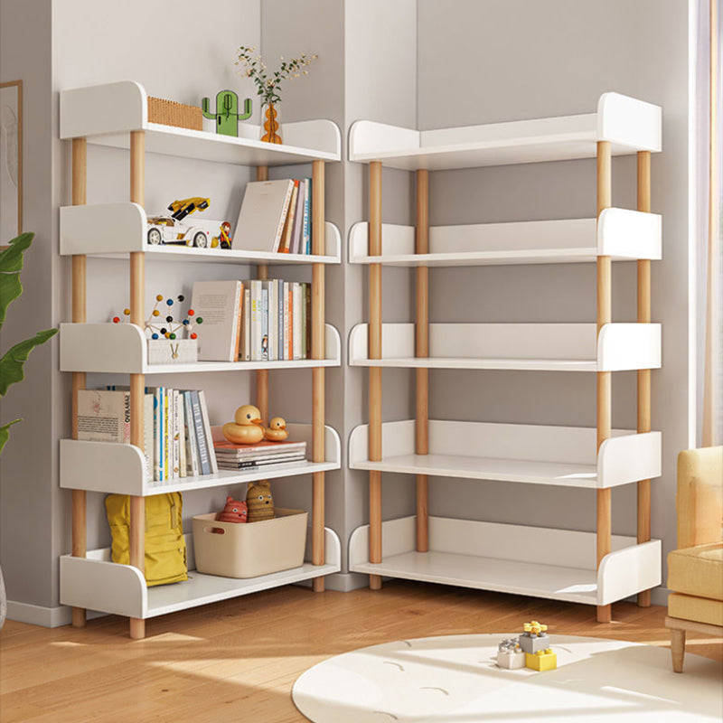 Contemporary Engineered Wood Bookcase Standard Open Back Bookshelf with Shelves