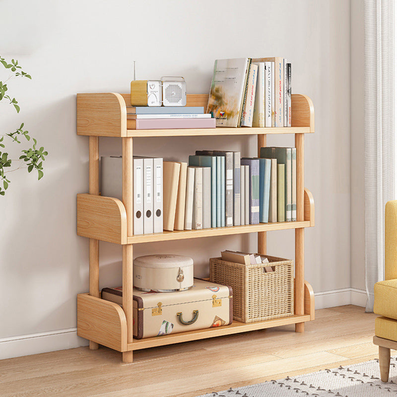 Contemporary Engineered Wood Bookcase Standard Open Back Bookshelf with Shelves