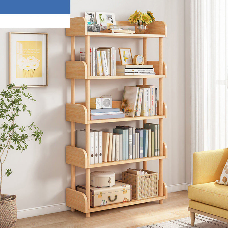 Contemporary Engineered Wood Bookcase Standard Open Back Bookshelf with Shelves