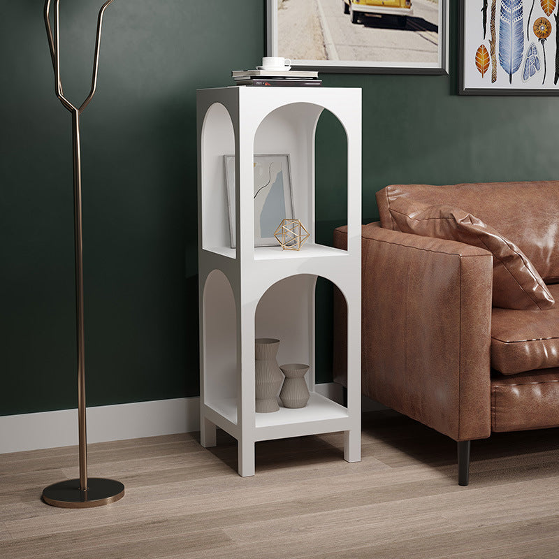 13.78" W Scandinavian Antique Finish Shelf Bookcase Metal Book Shelf with Shelves