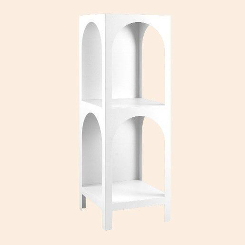 13.78" W Scandinavian Antique Finish Shelf Bookcase Metal Book Shelf with Shelves