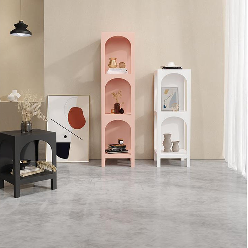 13.78" W Scandinavian Antique Finish Shelf Bookcase Metal Book Shelf with Shelves