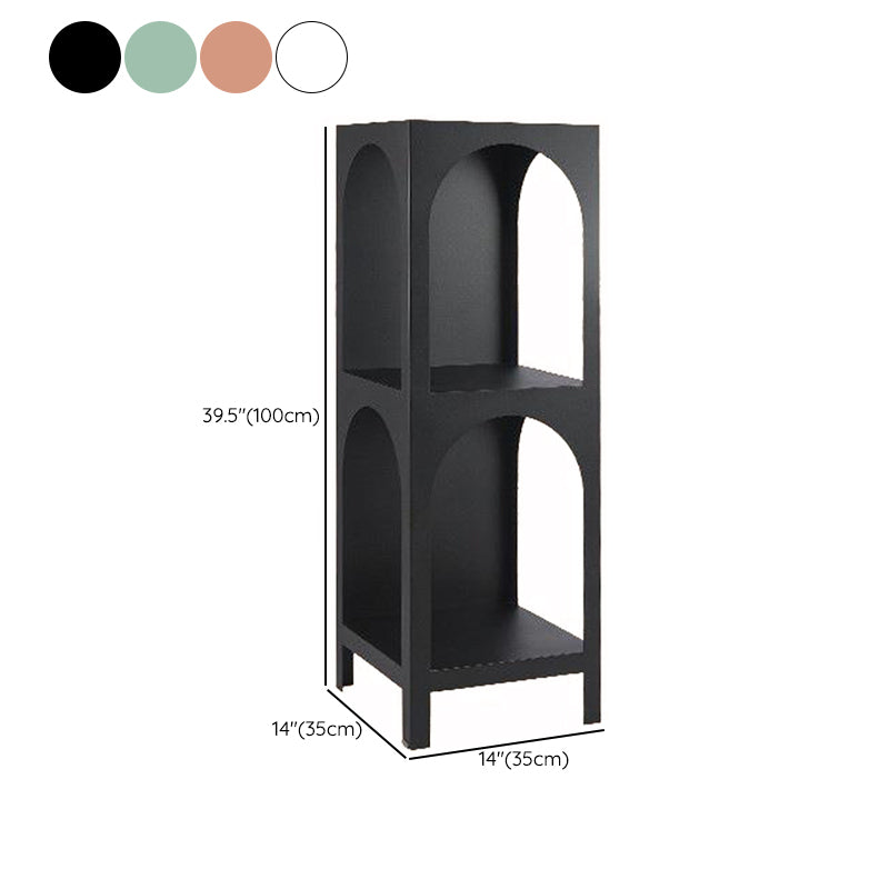 13.78" W Scandinavian Antique Finish Shelf Bookcase Metal Book Shelf with Shelves