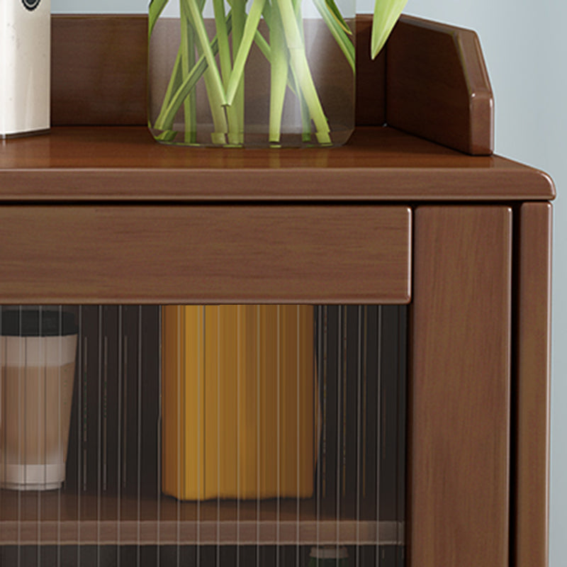 Contemporary Style Buffet Sideboard Wood Side Board with Cabinets