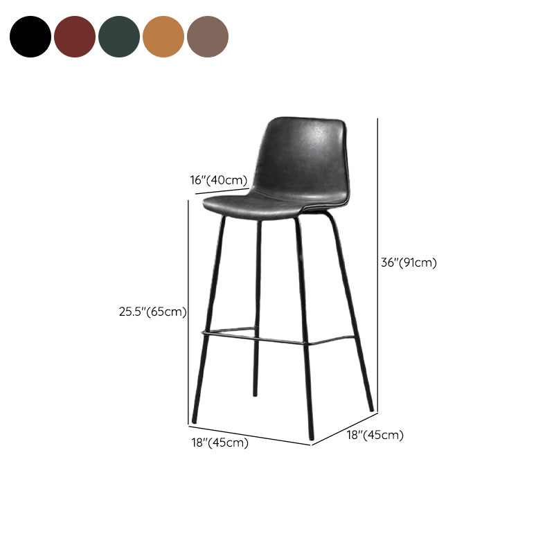 Modern Style Bar Stool Leather Backrest Counter Stool for Bristol