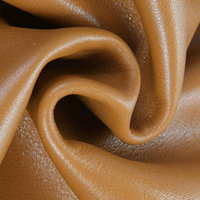 Mid-Century Modern Pouf Ottoman Genuine Leather Tufted Cylinder Shape Ottoman