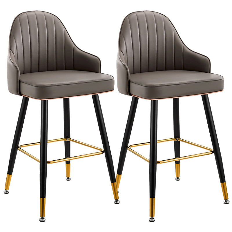 Upholstered Bar Stool Glam Backrest Counter Stool for Bristol