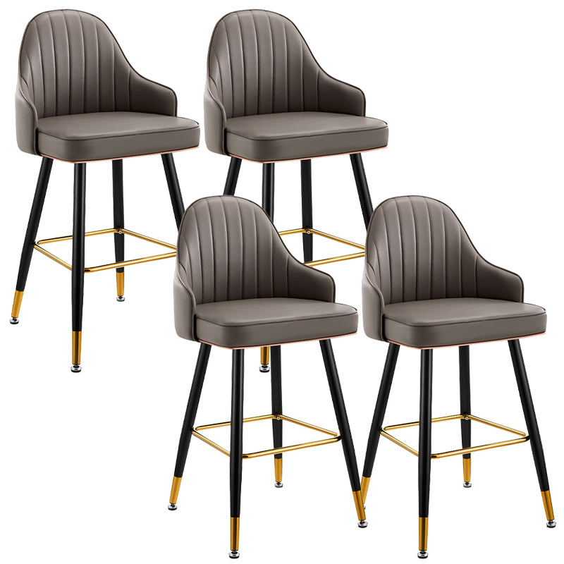 Upholstered Bar Stool Glam Backrest Counter Stool for Bristol