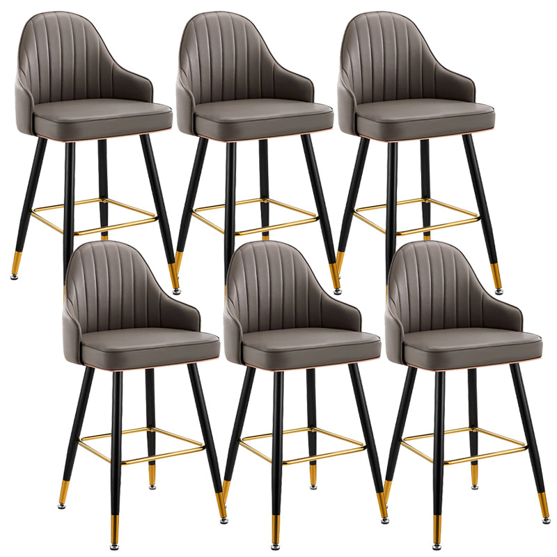 Upholstered Bar Stool Glam Backrest Counter Stool for Bristol