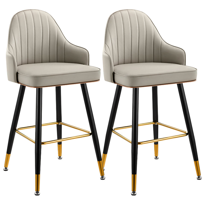 Upholstered Bar Stool Glam Backrest Counter Stool for Bristol