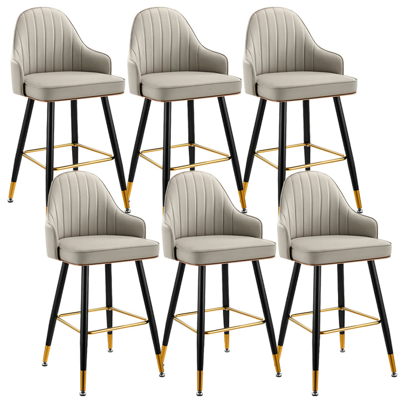 Upholstered Bar Stool Glam Backrest Counter Stool for Bristol