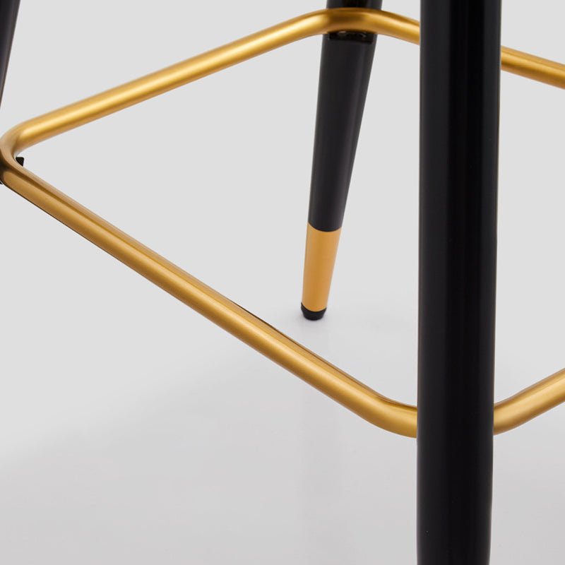 Upholstered Bar Stool Glam Backrest Counter Stool for Bristol