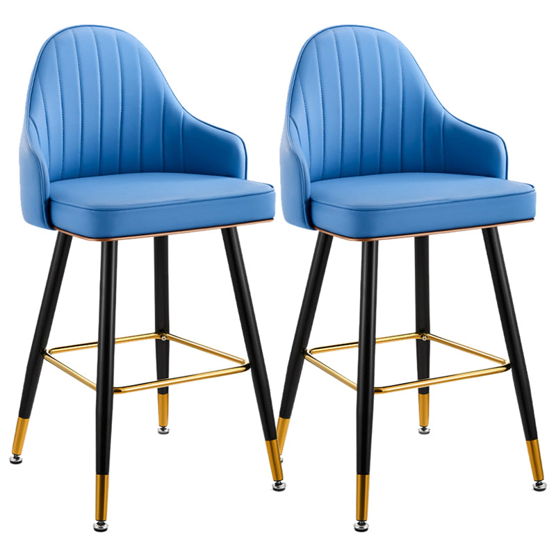 Upholstered Bar Stool Glam Backrest Counter Stool for Bristol