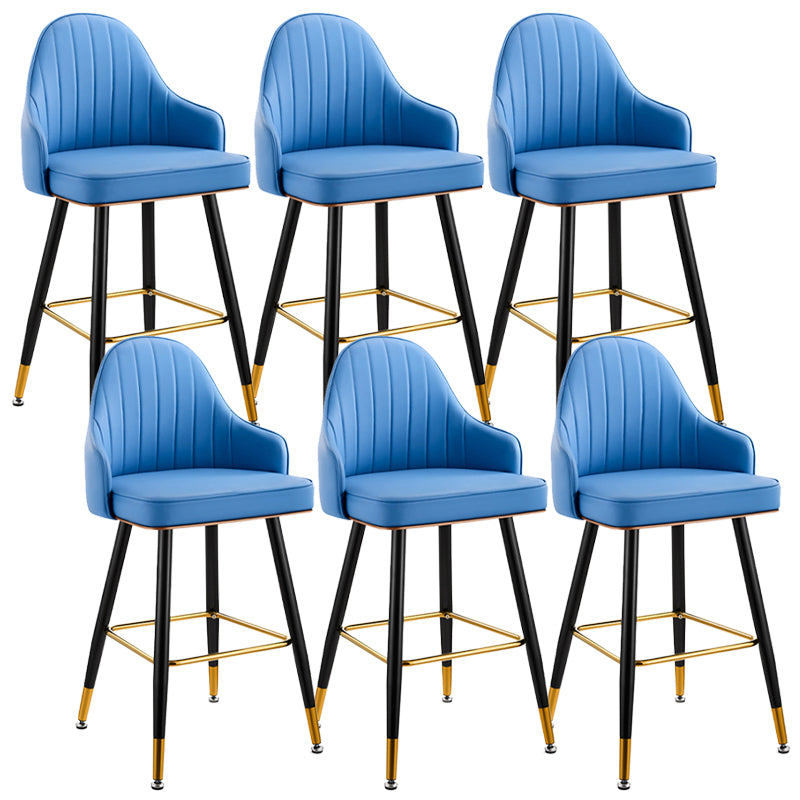 Upholstered Bar Stool Glam Backrest Counter Stool for Bristol