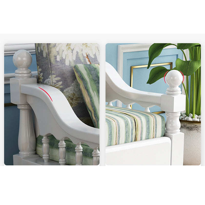 Contemporary Foldable Sleeper Sofa Green Linen Sofa Bed with Upholstered