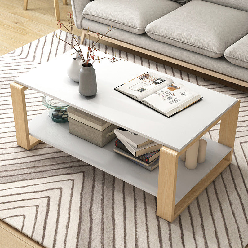 Rectangular Coffee Table Sled Artificial Wood Coffee or End Table Modern