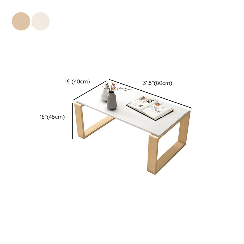 Rectangular Coffee Table Sled Artificial Wood Coffee or End Table Modern
