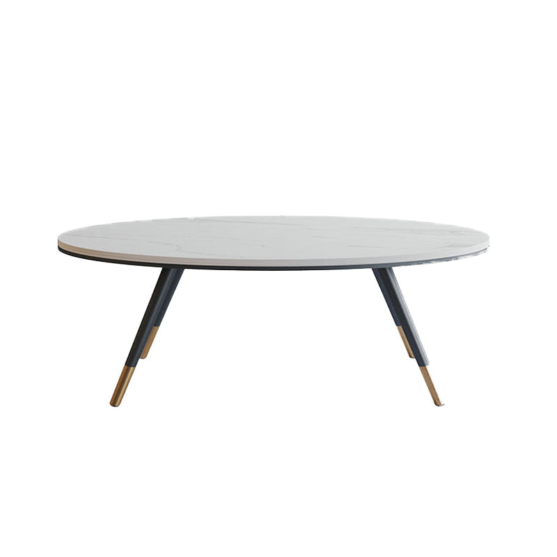 Slate Oval Coffee Table 4 Legs Base Type Single Cocktail Table