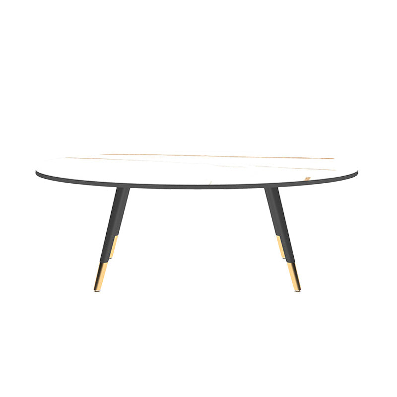 Slate Oval Coffee Table 4 Legs Base Type Single Cocktail Table