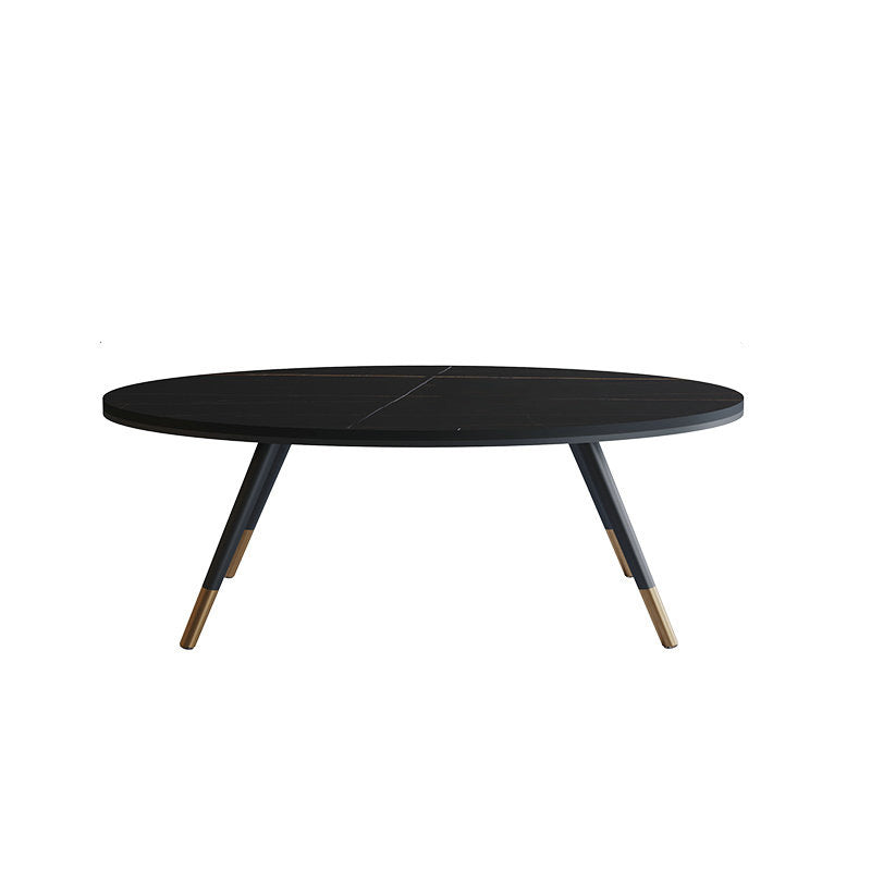 Slate Oval Coffee Table 4 Legs Base Type Single Cocktail Table