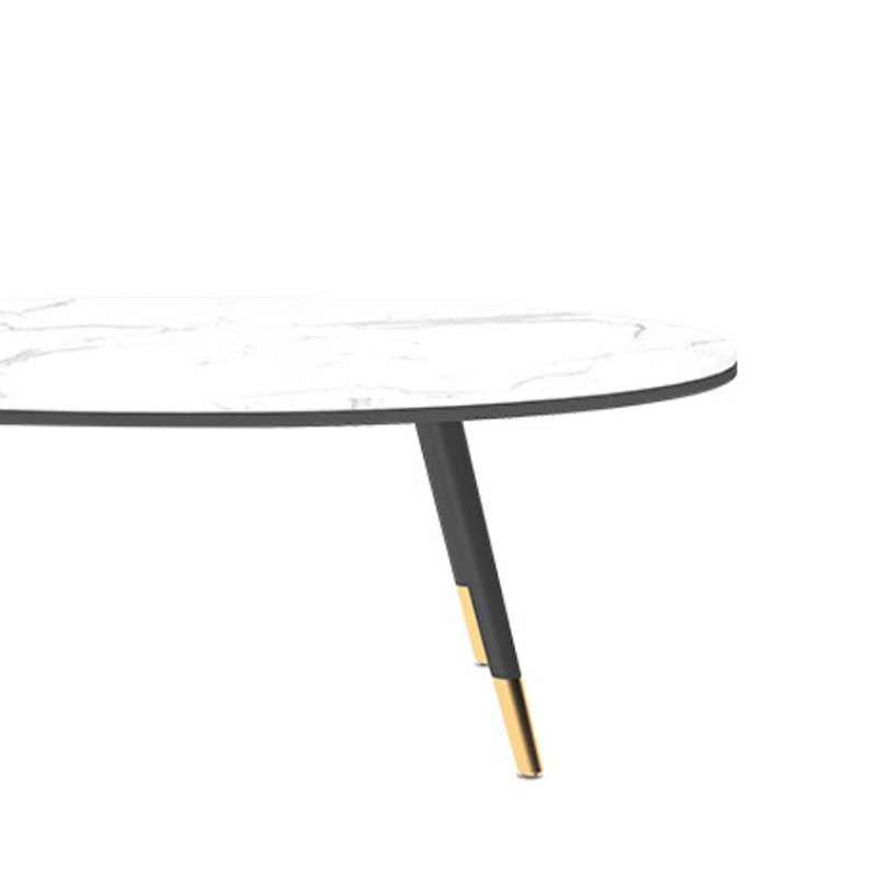Slate Oval Coffee Table 4 Legs Base Type Single Cocktail Table