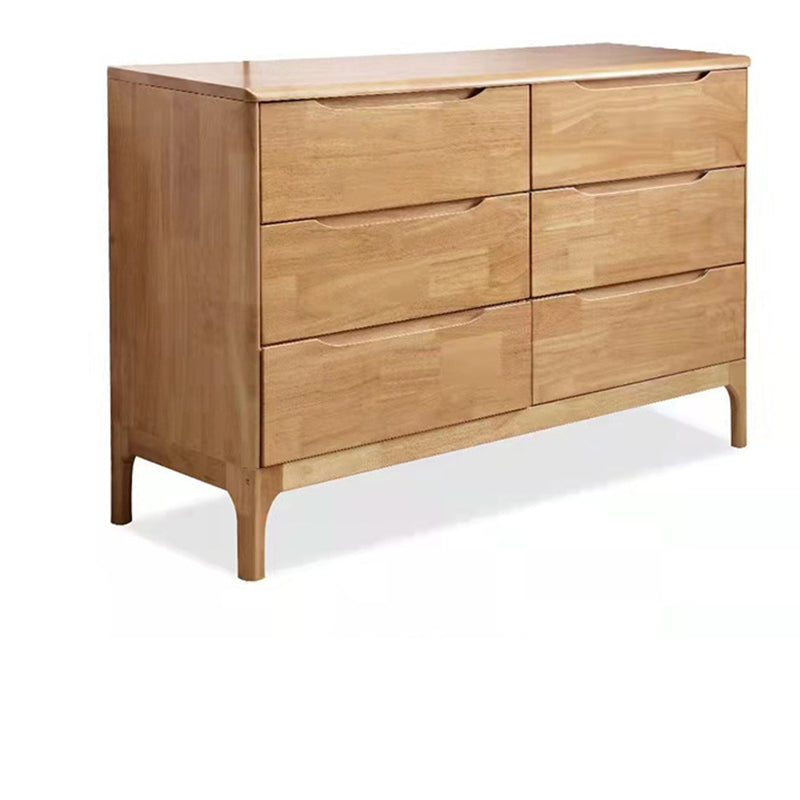 Rectangular Rubberwood Chest Mid-Century Modern Accent Chest