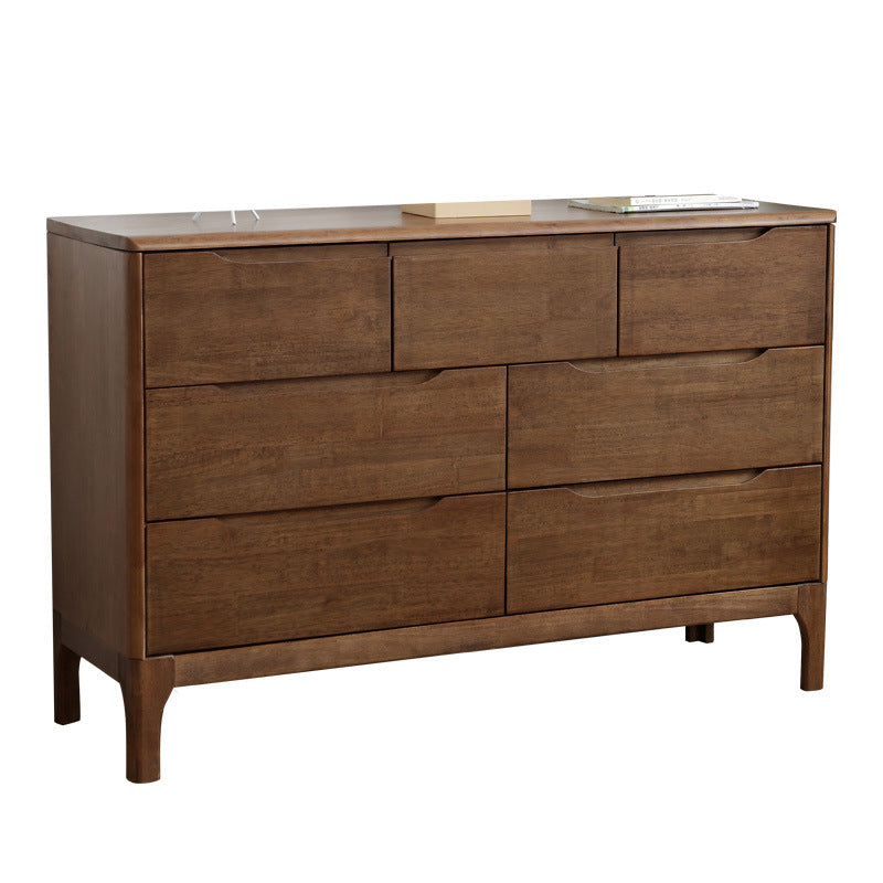 Wood 5/6/7 - Drawer Accent Chest Brown/Natural Rubberwood Chest