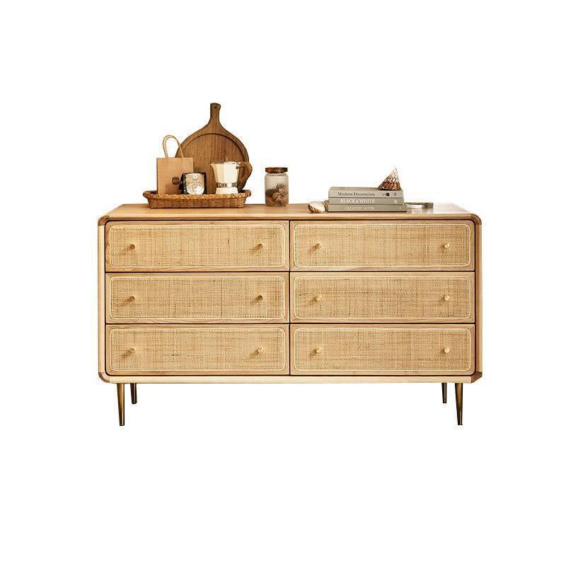 Contemporary Chest Solid Wood Knobs with Drawer Rectangle Accent Chest