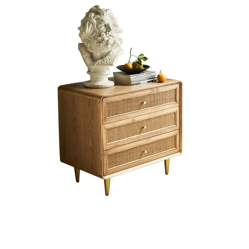 Contemporary Chest Solid Wood Knobs with Drawer Rectangle Accent Chest
