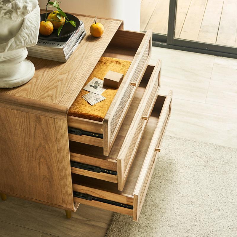 Contemporary Chest Solid Wood Knobs with Drawer Rectangle Accent Chest