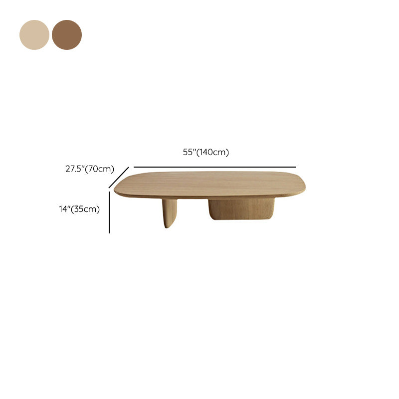 Scandinavian 1 Single Coffee Table Solid Wood Rectangular Cocktail Table