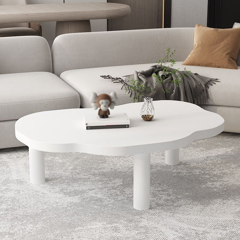 Scandinavian Coffee Cocktail Table Solid Wood Coffee Table in White